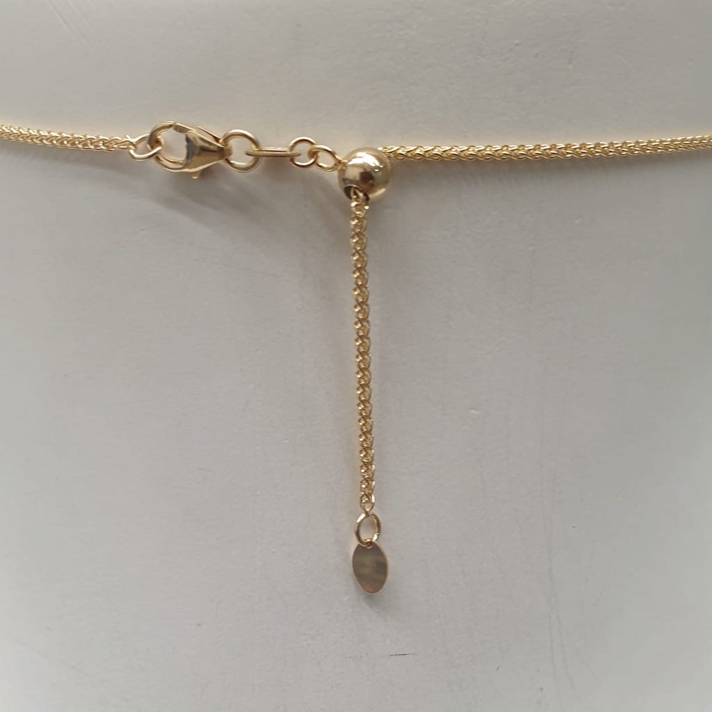 adjustable necklace in 9kt yellow gold