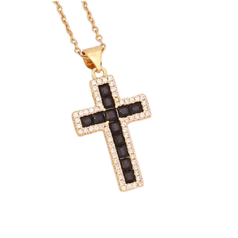 Colourful Cross Pendant Necklace