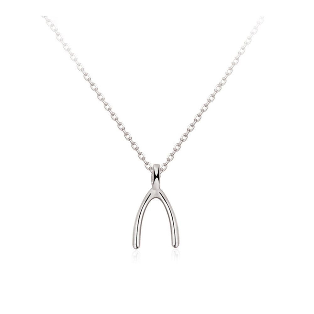 Wishbone Necklace in Sterling Silver